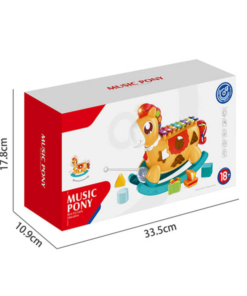 Huanger Musical Piano - Pony Tail Horse Piano Toy for Kids 18 Months and Above - MINIMEE KIDS