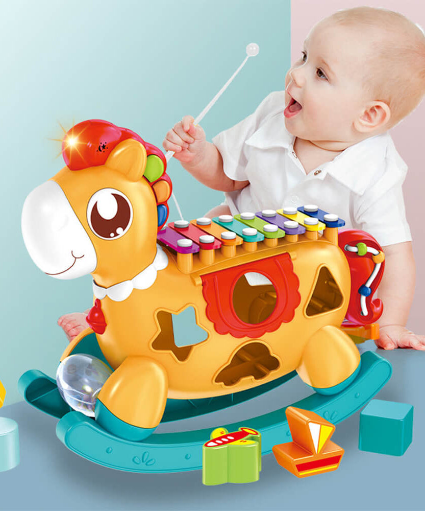 Huanger Musical Piano - Pony Tail Horse Piano Toy for Kids 18 Months and Above - MINIMEE KIDS
