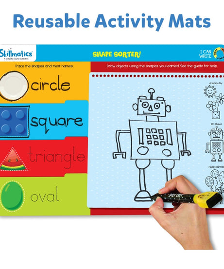 Skillmatics I Can Write: Write & Wipe Reusable Activity Mats for Kids Ages 3-6 | Fun Learning with 12 Engaging Activities to Enhance Writing Skills, Creativity, and Confidence - MINIMEE KIDS