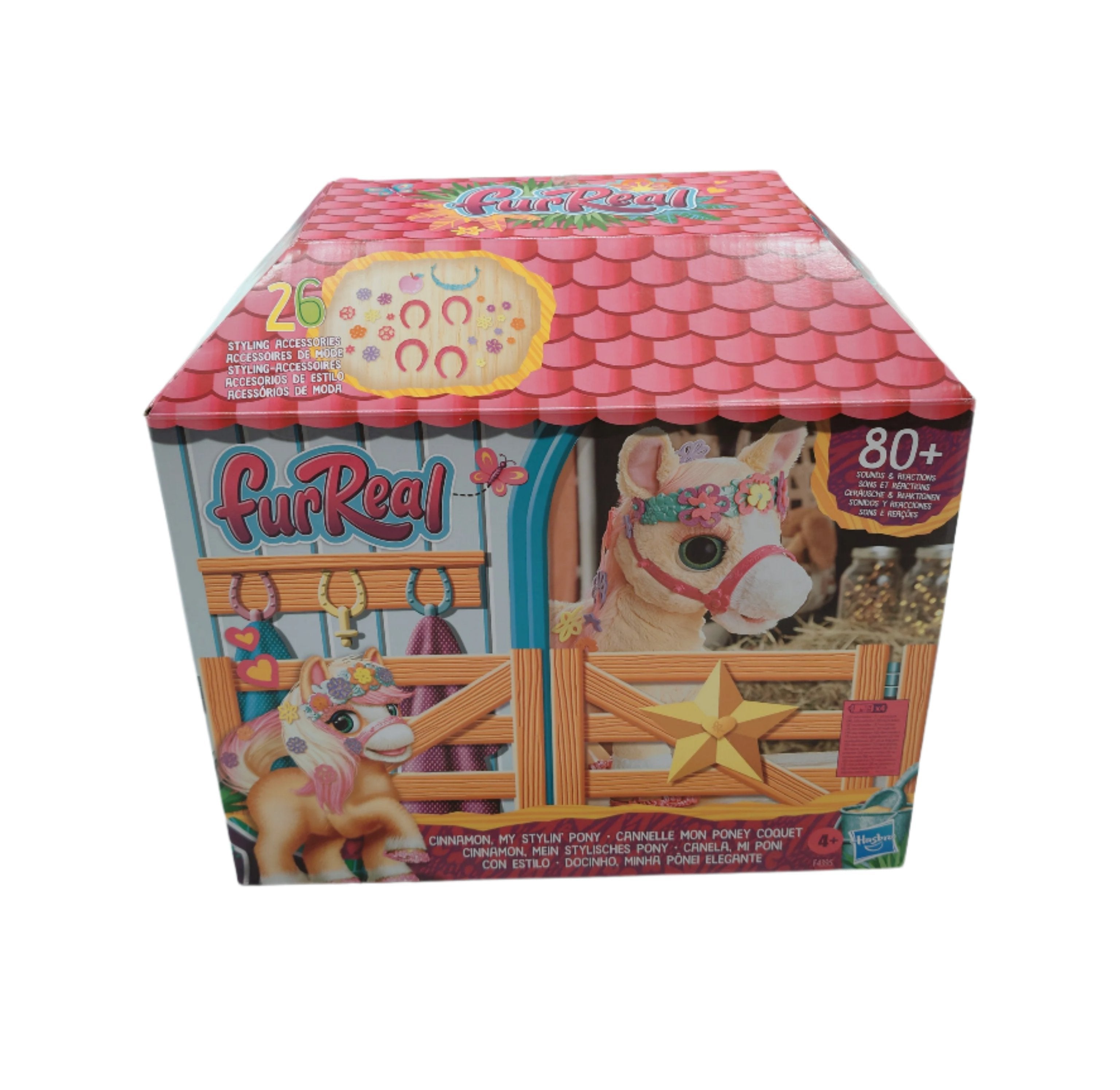 Hasbro furReal Cinnamon, My Stylin’ Pony Toy - 14-Inch Electronic Pet with 80+ Sounds & Reactions, 26 Styling Accessories for Ages 4 and Up