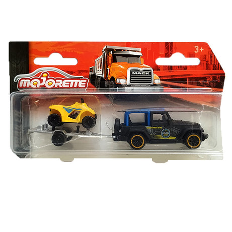Majorette Trailer Series Die-Cast Vehicle Set - 6 Variants | Realistic Trailer Transporter Toys | High-Quality Metal & Plastic Construction