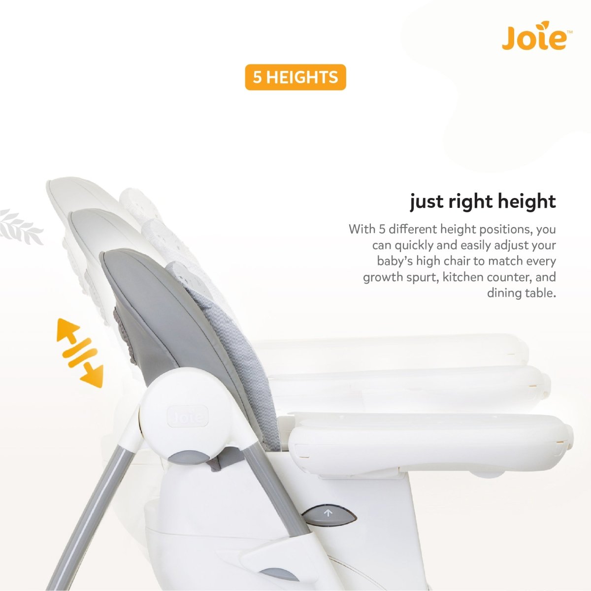Joie Multiply 6-in-1 Convertible Highchair | Baby to Toddler Booster & Play Table | Adjustable Height & Recline | 6m-6y - Portrait Grey