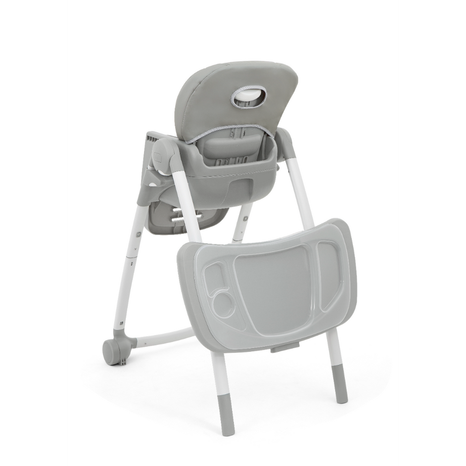 Joie Multiply 6-in-1 Convertible Highchair | Baby to Toddler Booster & Play Table | Adjustable Height & Recline | 6m-6y - Portrait Grey
