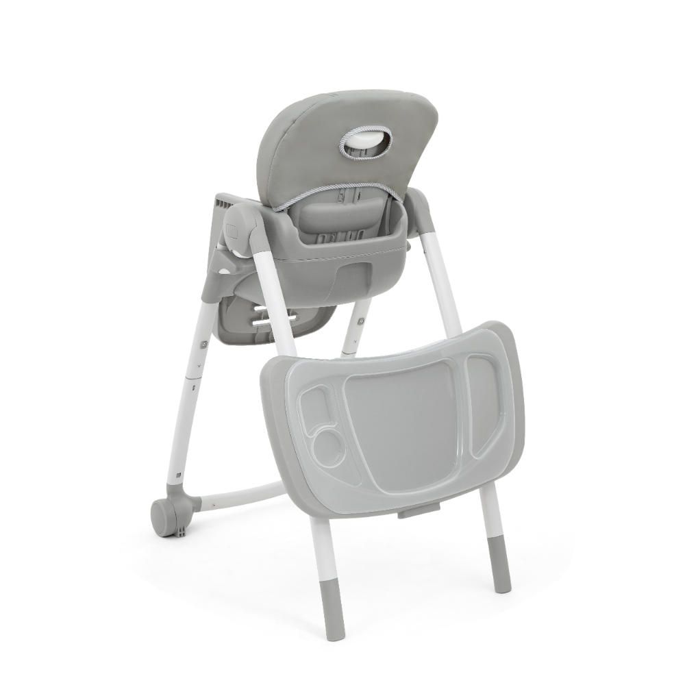 Joie Multiply 6-in-1 Convertible Highchair | Baby to Toddler Booster & Play Table | Adjustable Height & Recline | 6m-6y - Portrait Grey