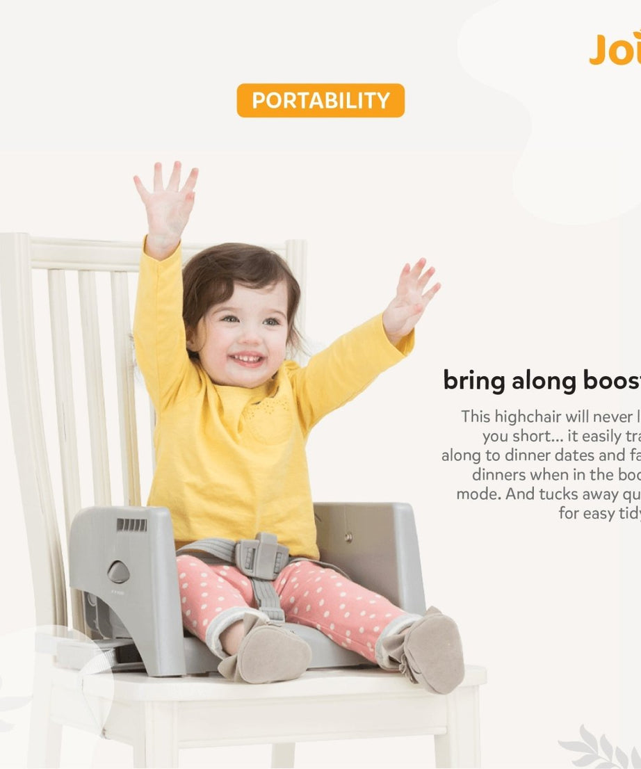 Joie Multiply 6-in-1 Convertible Highchair | Baby to Toddler Booster & Play Table | Adjustable Height & Recline | 6m-6y - Portrait Grey - MINIMEE KIDS