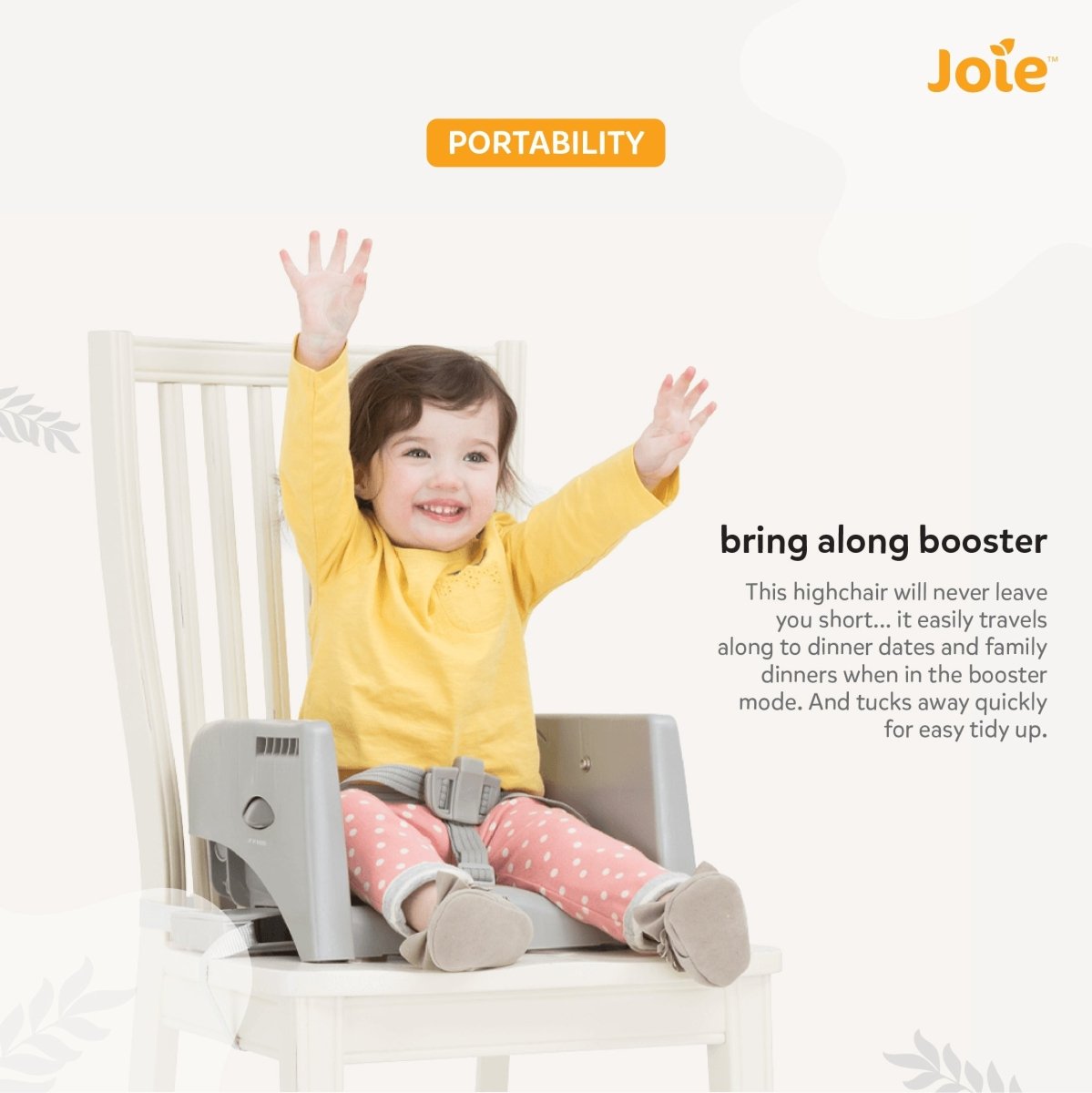 Joie Multiply 6-in-1 Convertible Highchair | Baby to Toddler Booster & Play Table | Adjustable Height & Recline | 6m-6y - Portrait Grey