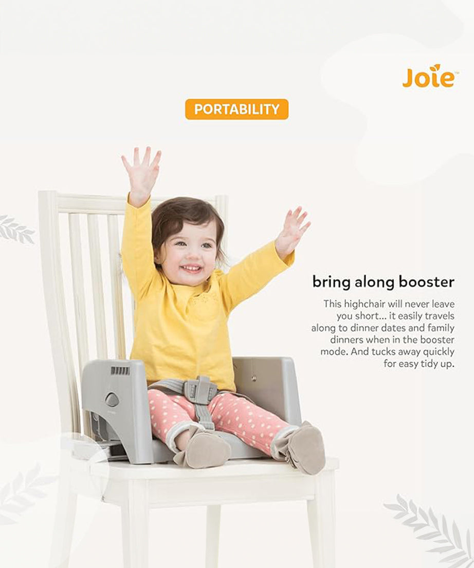 Joie Multiply 6-in-1 Convertible Highchair | Baby to Toddler Booster & Play Table | Adjustable Height & Recline | 6m-6y - Speckled - MINIMEE KIDS