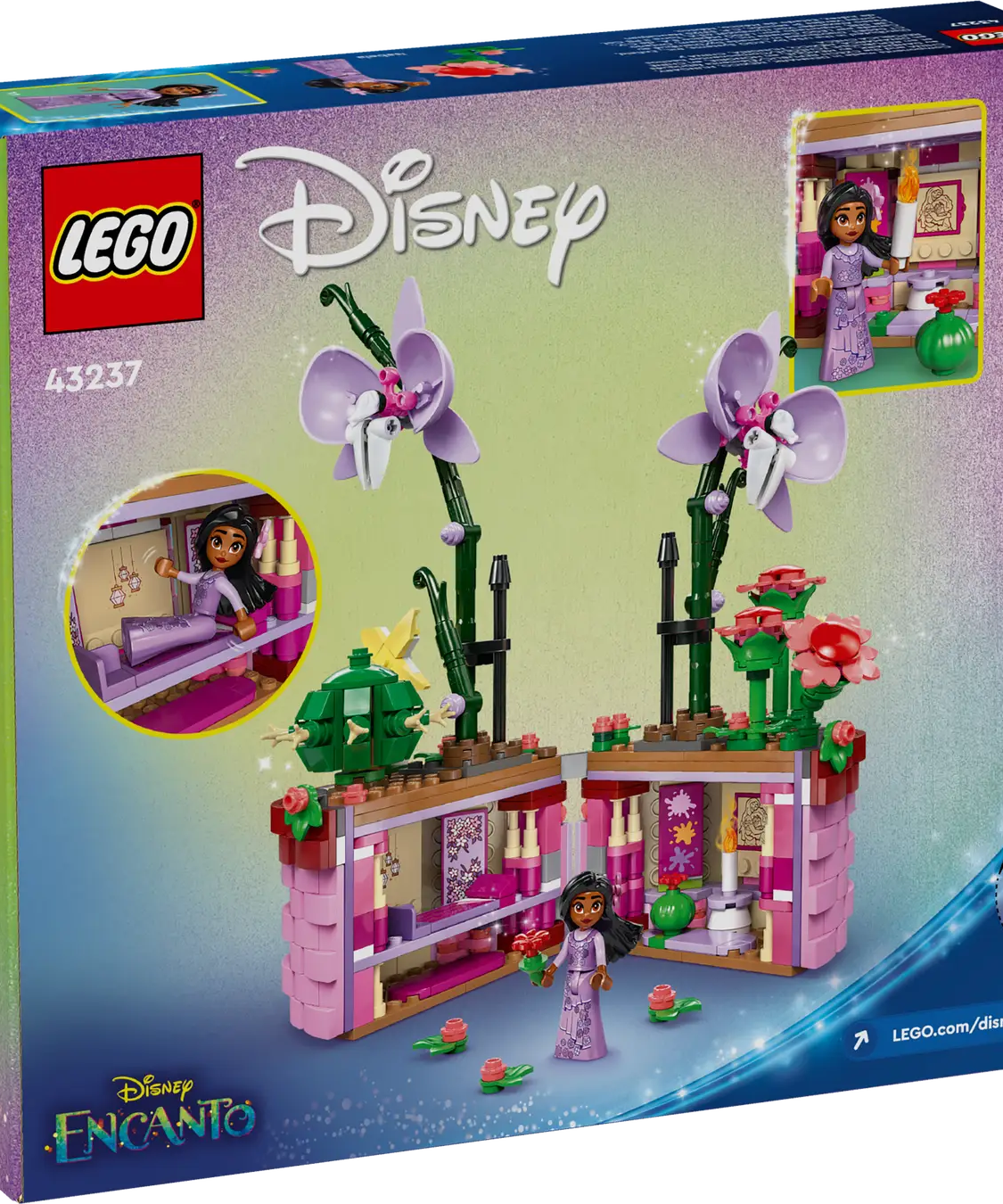 LEGO Disney 43237 Encanto Isabela’s Flowerpot | 641 Pieces | Buildable Play and Display Toy with Hidden Room, Isabela Mini-Doll, Orchid and Cactus LEGO Flowers | Gift for Kids Aged 9+