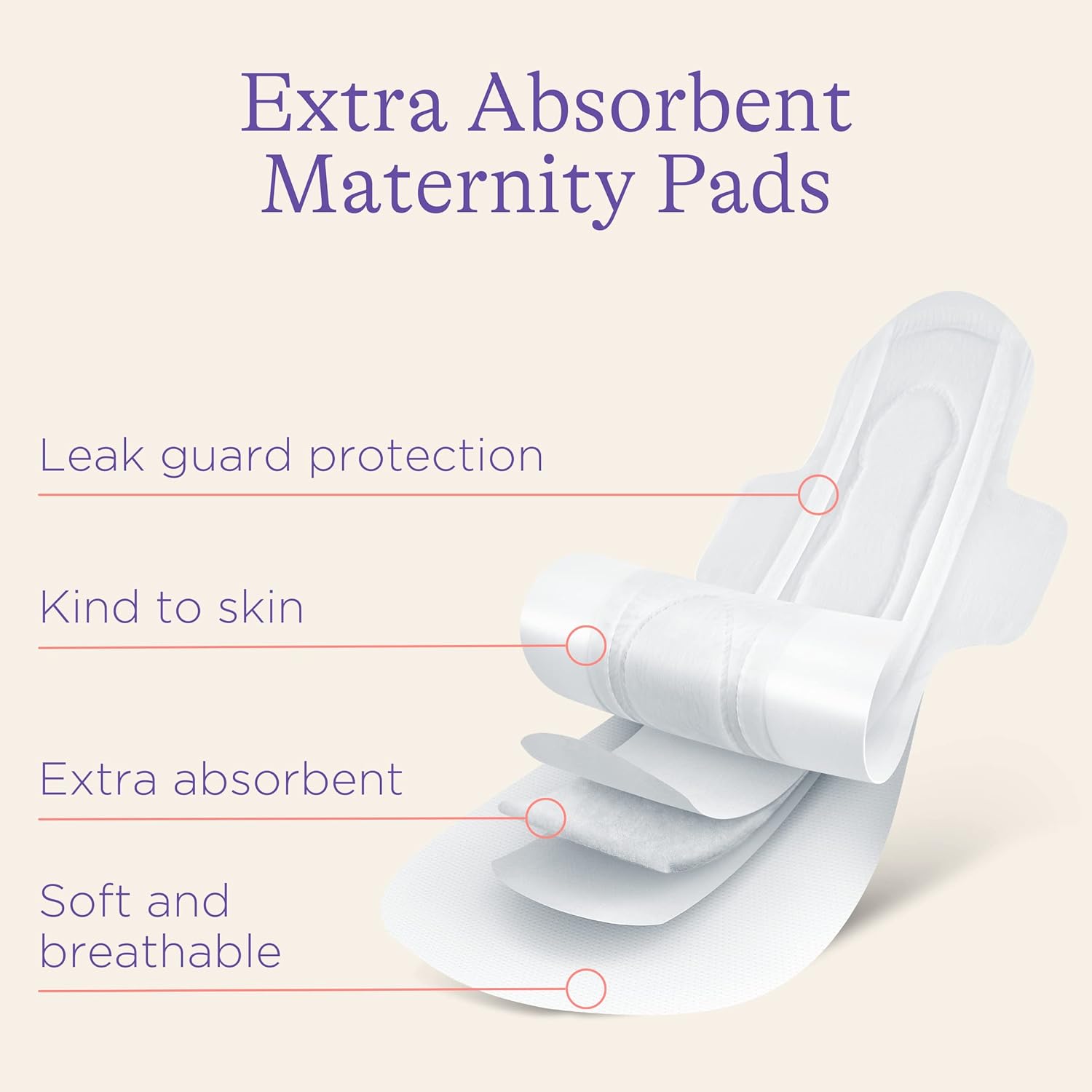 Lansinoh Extra Absorbent Premium Maternity Pads – 0-2 Weeks Post-Birth (Pack of 10)