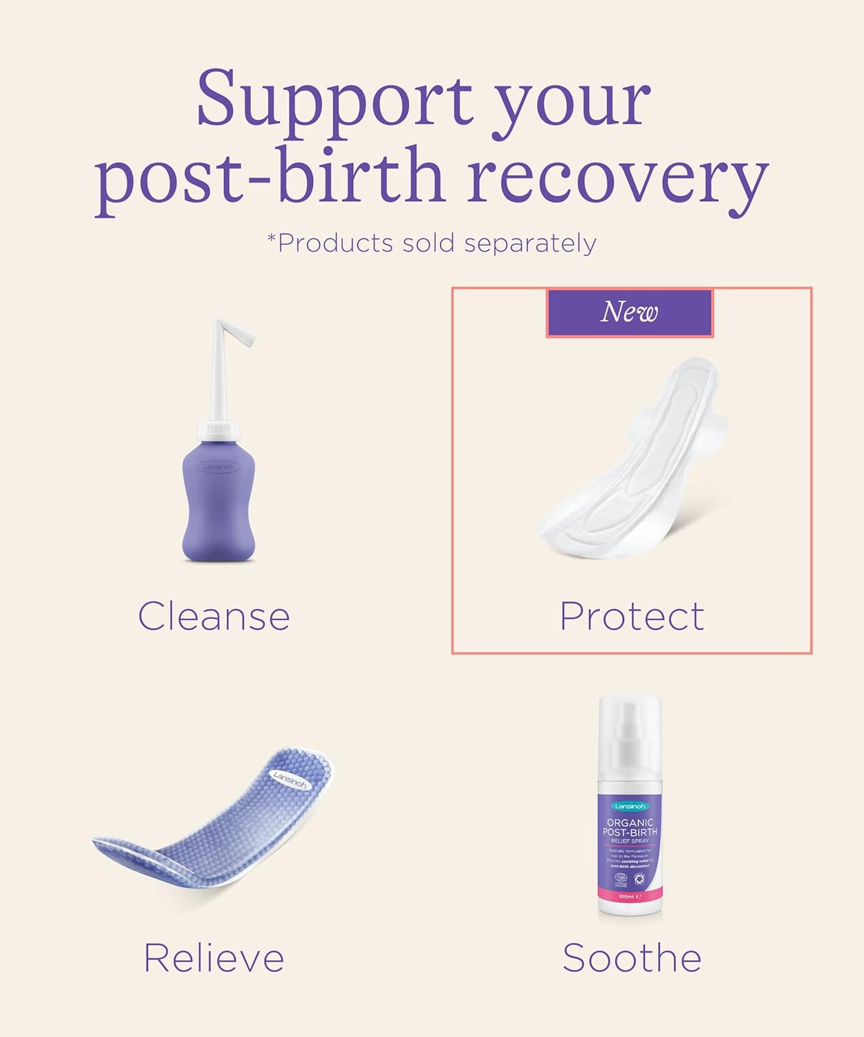 Lansinoh Extra Absorbent Premium Maternity Pads – 2+ Weeks Post-Birth Care (Pack of 12)
