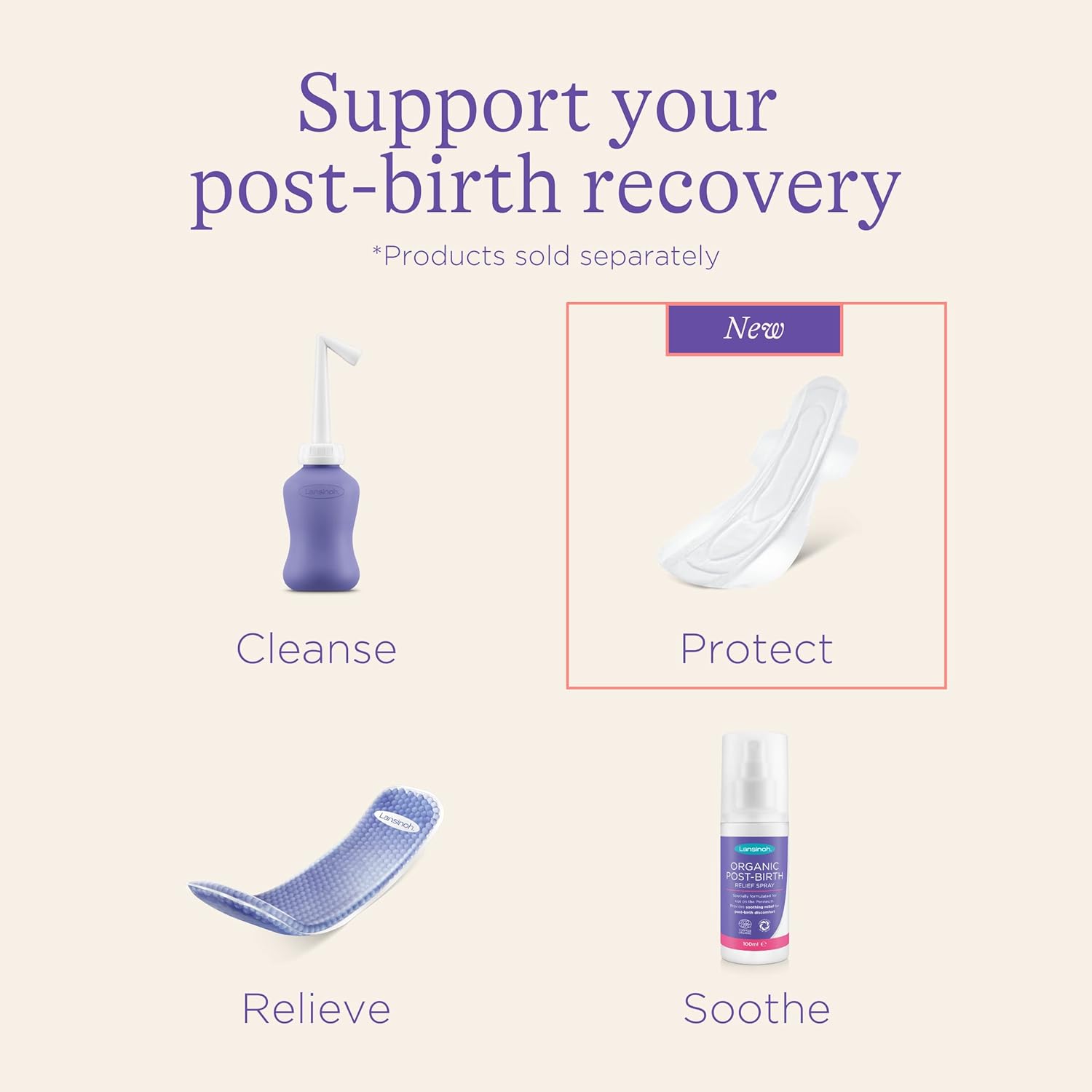 Lansinoh Extra Absorbent Premium Maternity Pads – 2+ Weeks Post-Birth Care (Pack of 12)