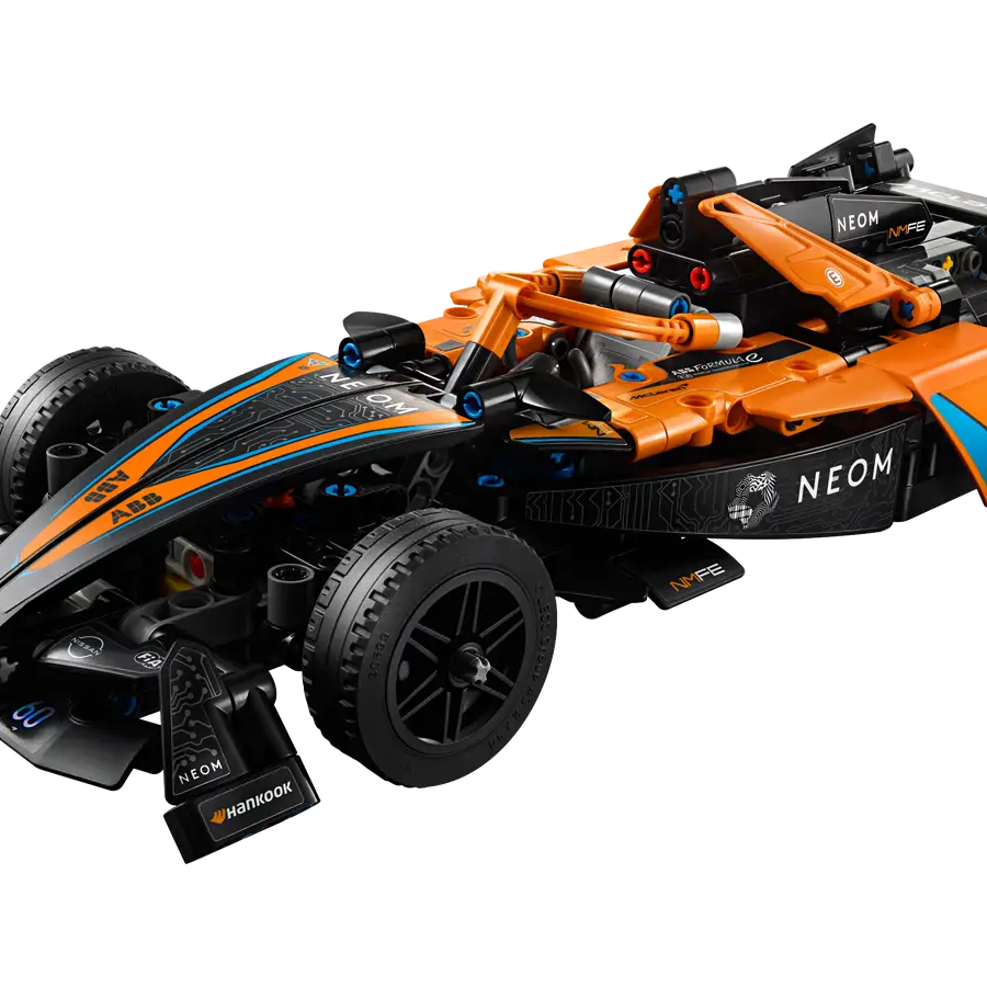 Lego Technic 42169 NEOM McLaren Formula E Team Race Car Toy Set with Double Pull-Back Action and Steering, Authentic Motorsport Engineering Building Kit for Boys and Girls Aged 9 and Up (452 Pieces)