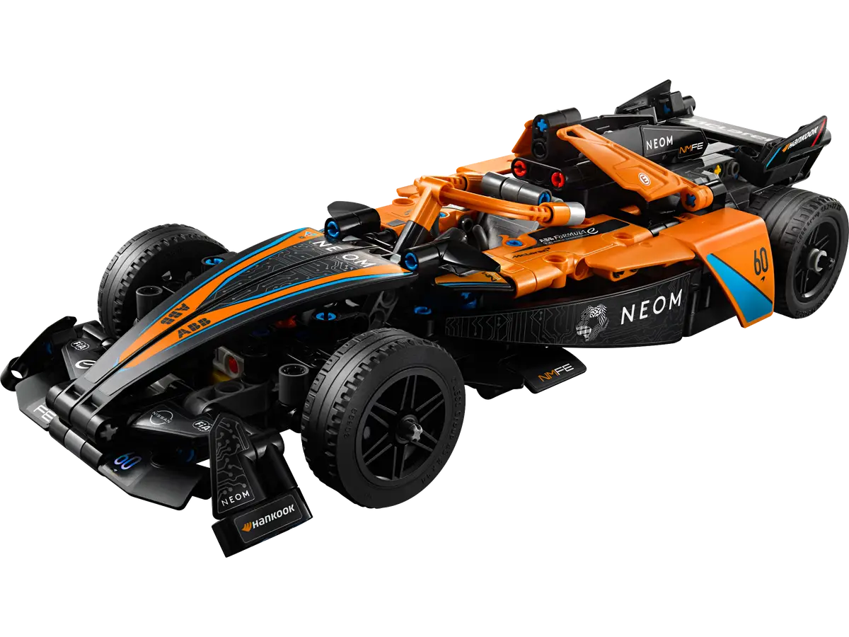 Lego Technic 42169 NEOM McLaren Formula E Team Race Car Toy Set with Double Pull-Back Action and Steering, Authentic Motorsport Engineering Building Kit for Boys and Girls Aged 9 and Up (452 Pieces)