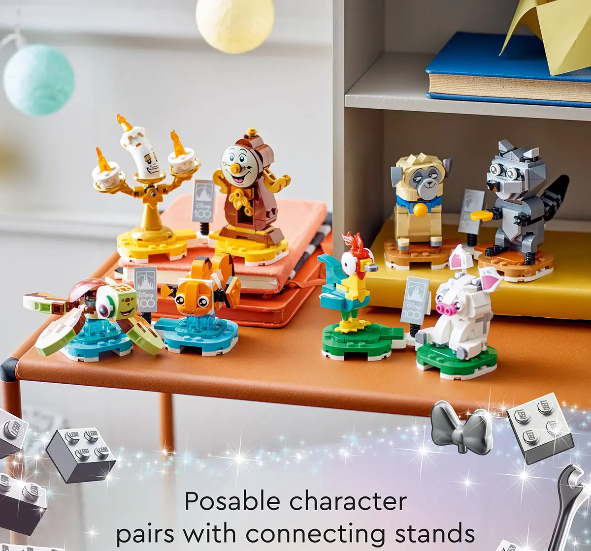 Lego Disney Duos 43226 – Buildable Disney Companions from Beauty and the Beast, Moana, Finding Nemo & Pocahontas – 553 Pieces – Posable Display Figures for Kids Aged 6+