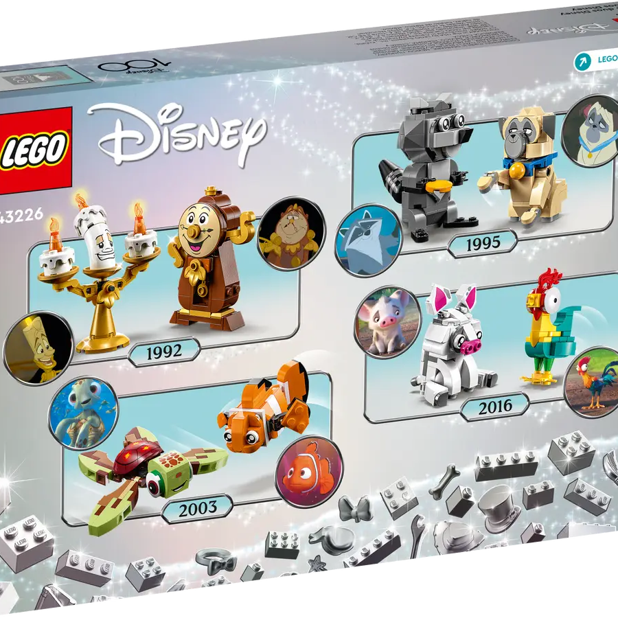 Lego Disney Duos 43226 – Buildable Disney Companions from Beauty and the Beast, Moana, Finding Nemo & Pocahontas – 553 Pieces – Posable Display Figures for Kids Aged 6+