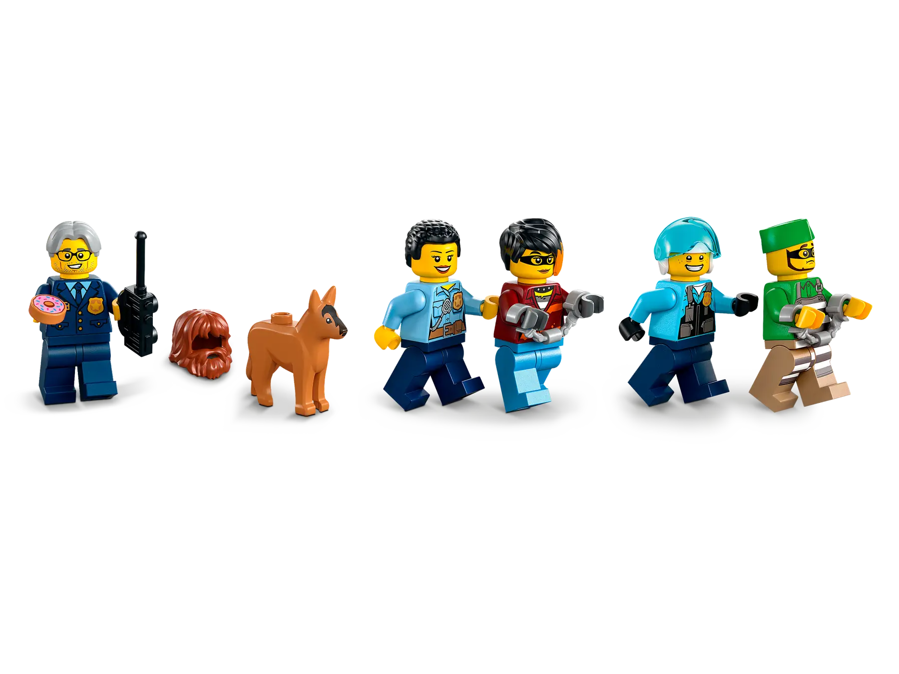 LEGO City 60316 Police Station Building Set – 668 Pieces with 5 Minifigures, Escape Motorcycle, Dog Figure, and Police Vehicle – Creative Play for Kids Ages 6+