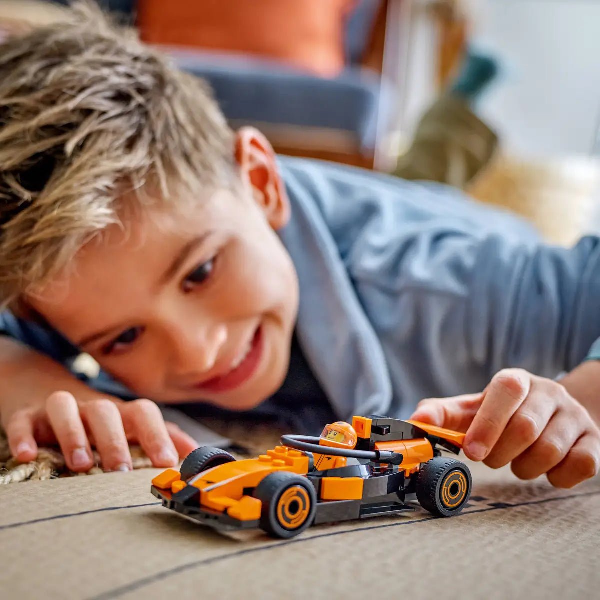 LEGO City F1 Driver with McLaren Race Car 60442 – 86 Piece Formula 1 Building Set, Orange Racing Car & Minifigure, Official McLaren Licensed Gift for Kids 6+