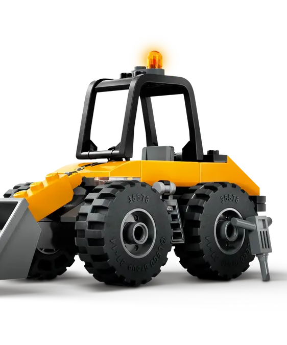 LEGO City Yellow Construction Wheel Loader 60450 – 81 Piece Building Kit for Kids 4+, Easy-Build Digger Toy with Minifigures, Realistic Wheels & Accessories, STEM Gift