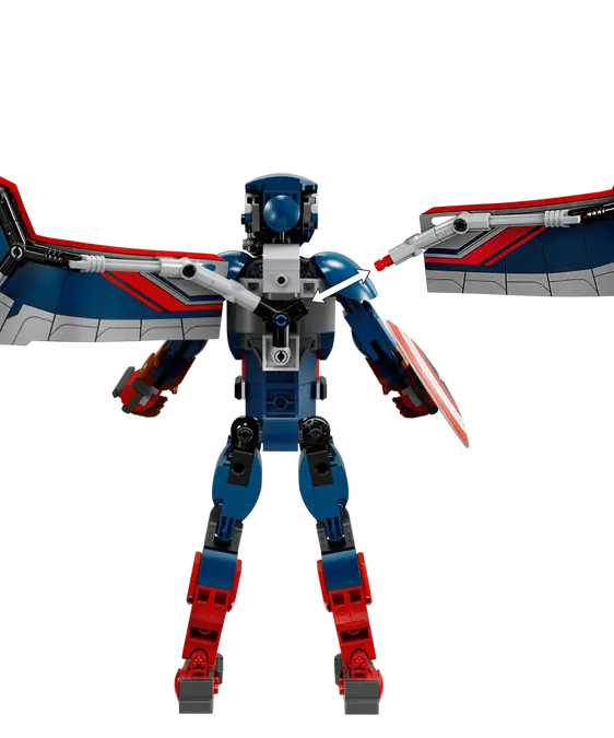 LEGO Marvel 76296 New Captain America Construction Figure, Fully Posable Superhero Action Figure with Iconic Shield, Detachable Redwing Drone, and Buildable Wings, Toy for Kids Aged 8+ (359 Pieces)