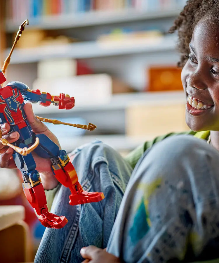 LEGO Marvel 76298 Iron Spider-Man Construction Figure, Fully Jointed and Posable Superhero Action Figure with Mechanical Spider Arms, Authentic Movie-Accurate Building Toy for Kids Aged 8+