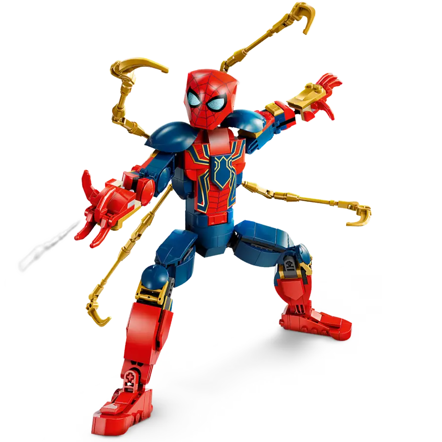 LEGO Marvel 76298 Iron Spider-Man Construction Figure, Fully Jointed and Posable Superhero Action Figure with Mechanical Spider Arms, Authentic Movie-Accurate Building Toy for Kids Aged 8+