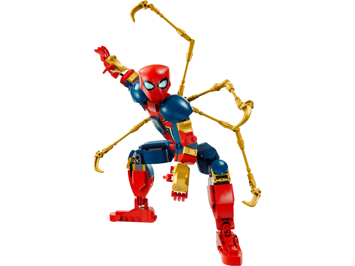 LEGO Marvel 76298 Iron Spider-Man Construction Figure, Fully Jointed and Posable Superhero Action Figure with Mechanical Spider Arms, Authentic Movie-Accurate Building Toy for Kids Aged 8+