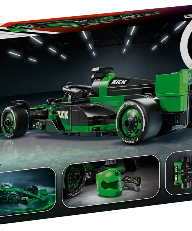 LEGO Speed Champions 77247 KICK Sauber F1 Team C44 | 259-Piece Formula 1 Model Car | Includes Driver Minifigure | Minimee Kids India