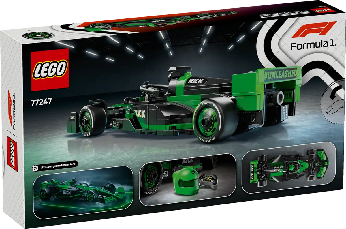 LEGO Speed Champions 77247 KICK Sauber F1 Team C44 | 259-Piece Formula 1 Model Car | Includes Driver Minifigure | Minimee Kids India