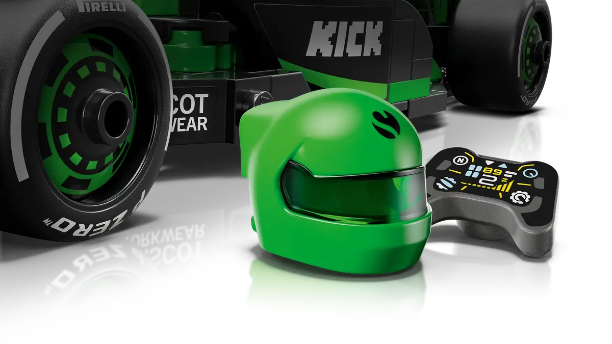 LEGO Speed Champions 77247 KICK Sauber F1 Team C44 | 259-Piece Formula 1 Model Car | Includes Driver Minifigure | Minimee Kids India