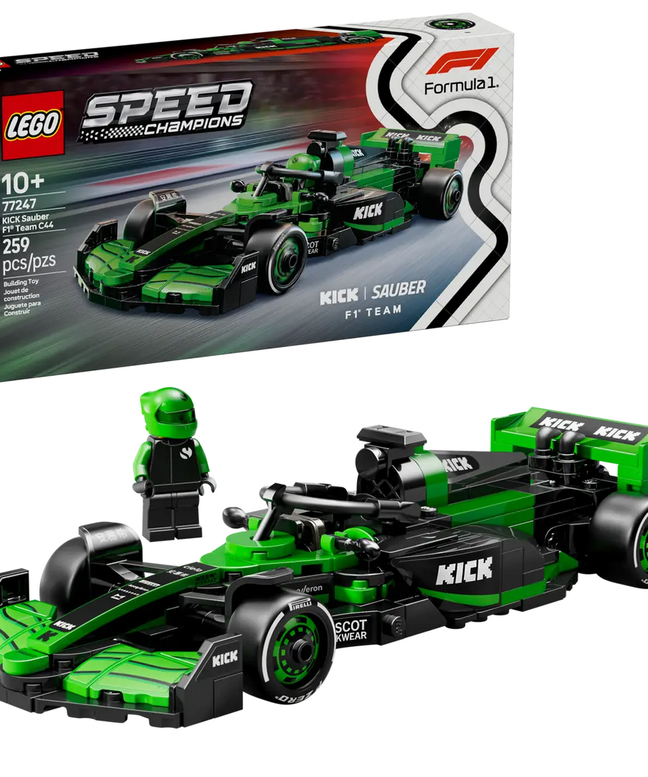 LEGO Speed Champions 77247 KICK Sauber F1 Team C44 | 259-Piece Formula 1 Model Car | Includes Driver Minifigure | Minimee Kids India