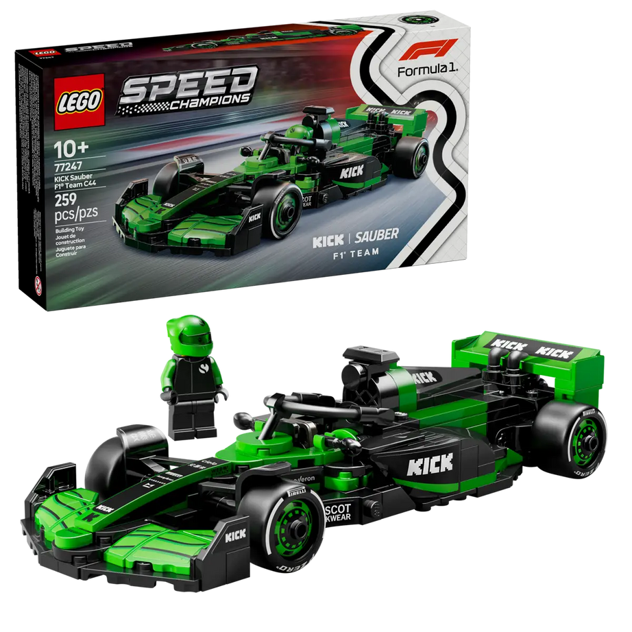LEGO Speed Champions 77247 KICK Sauber F1 Team C44 | 259-Piece Formula 1 Model Car | Includes Driver Minifigure | Minimee Kids India