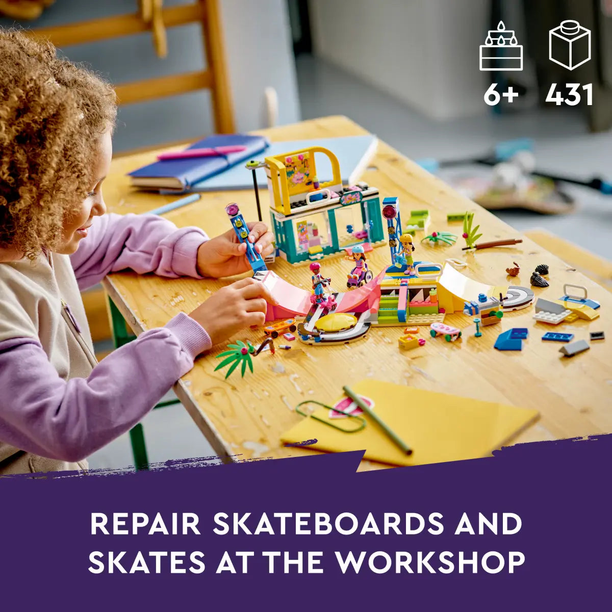 LEGO Friends 41751 Skate Park 431 Pieces Building Set Toy for Ages 6+ Years