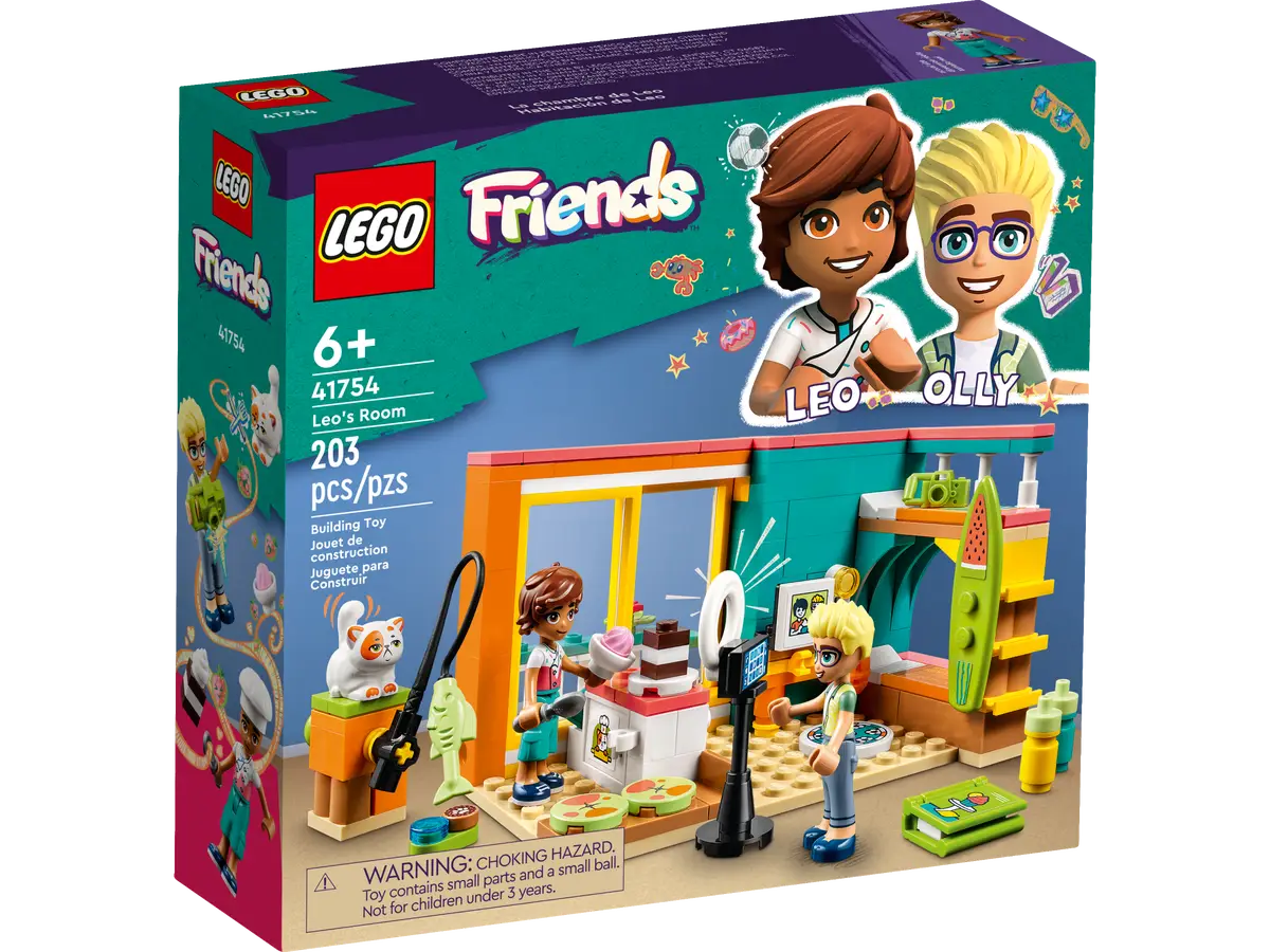 LEGO Friends 41754 Leo's Room 203 Pieces Building Toy set for Ages 6+ Years
