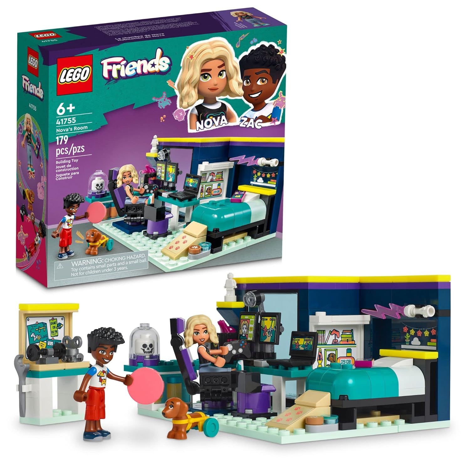 LEGO Friends 41755 Nova's Room 179 Pieces Building Set Toy for 6+ Years