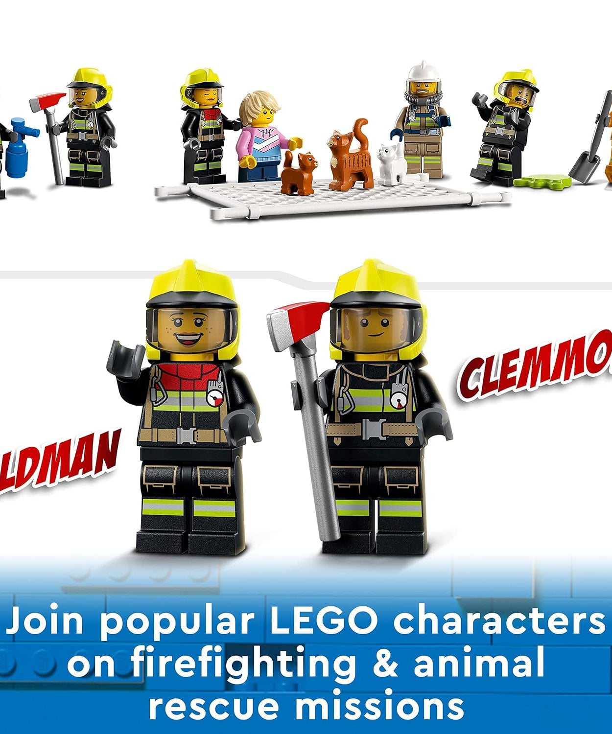 LEGO City 60321 Fire Brigade Set – 766 Pieces – For Kids 7+ Years – Fire Truck, Helicopter, and Building Blaze Rescue