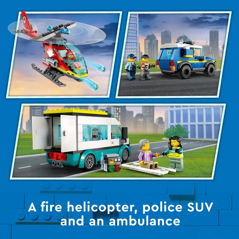 LEGO City 60371 Emergency Vehicles HQ toy for 6+ Years 706 Pieces Building Set