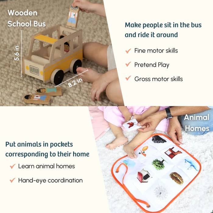 Curious Cub Level 10 Montessori Play & Learn Kit (21 Months+) | Premium 9-Piece Educational Wooden Toy Set for Toddler Cognitive & Fine Motor Skills Development - MINIMEE KIDS