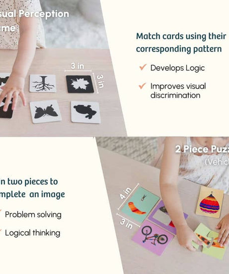 Curious Cub Level 10 Montessori Play & Learn Kit (21 Months+) | Premium 9-Piece Educational Wooden Toy Set for Toddler Cognitive & Fine Motor Skills Development - MINIMEE KIDS