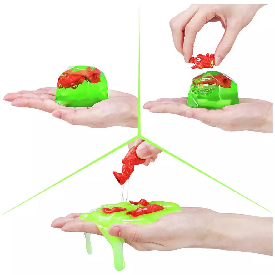 Zuru Smashers Mini Jurassic Light Up Dino - Over 6 Surprises, Unbox, Build & Battle Dino Fun for Kids 5+