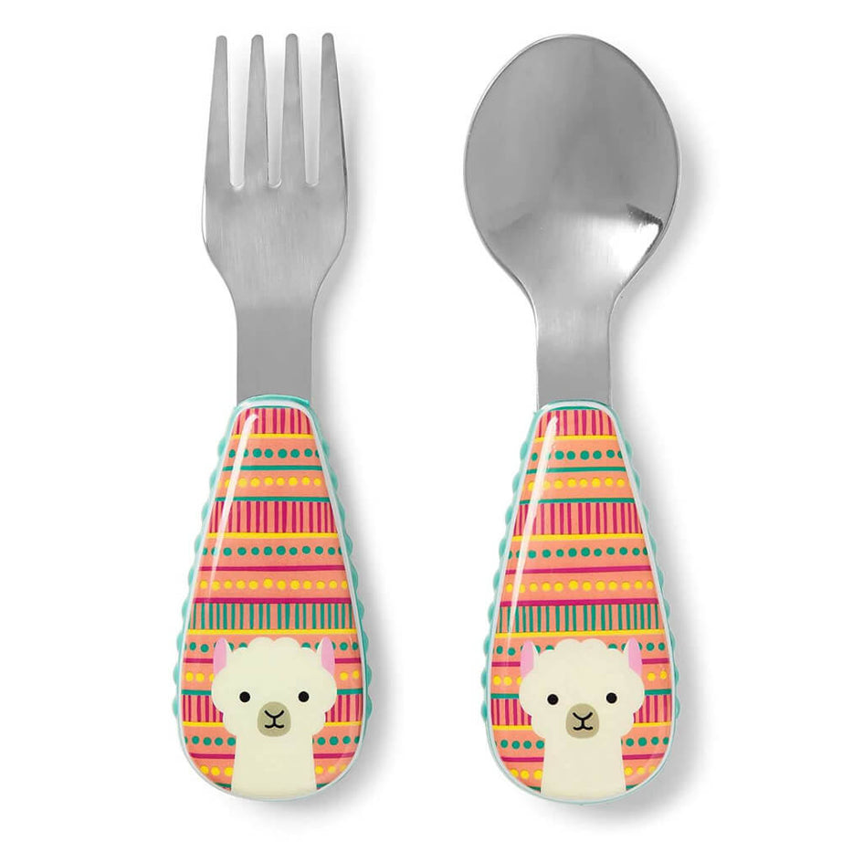 Skip Hop Zootensils Fork & Spoon Set | Utensils for Toddlers 12+ Months - MINIMEE KIDS