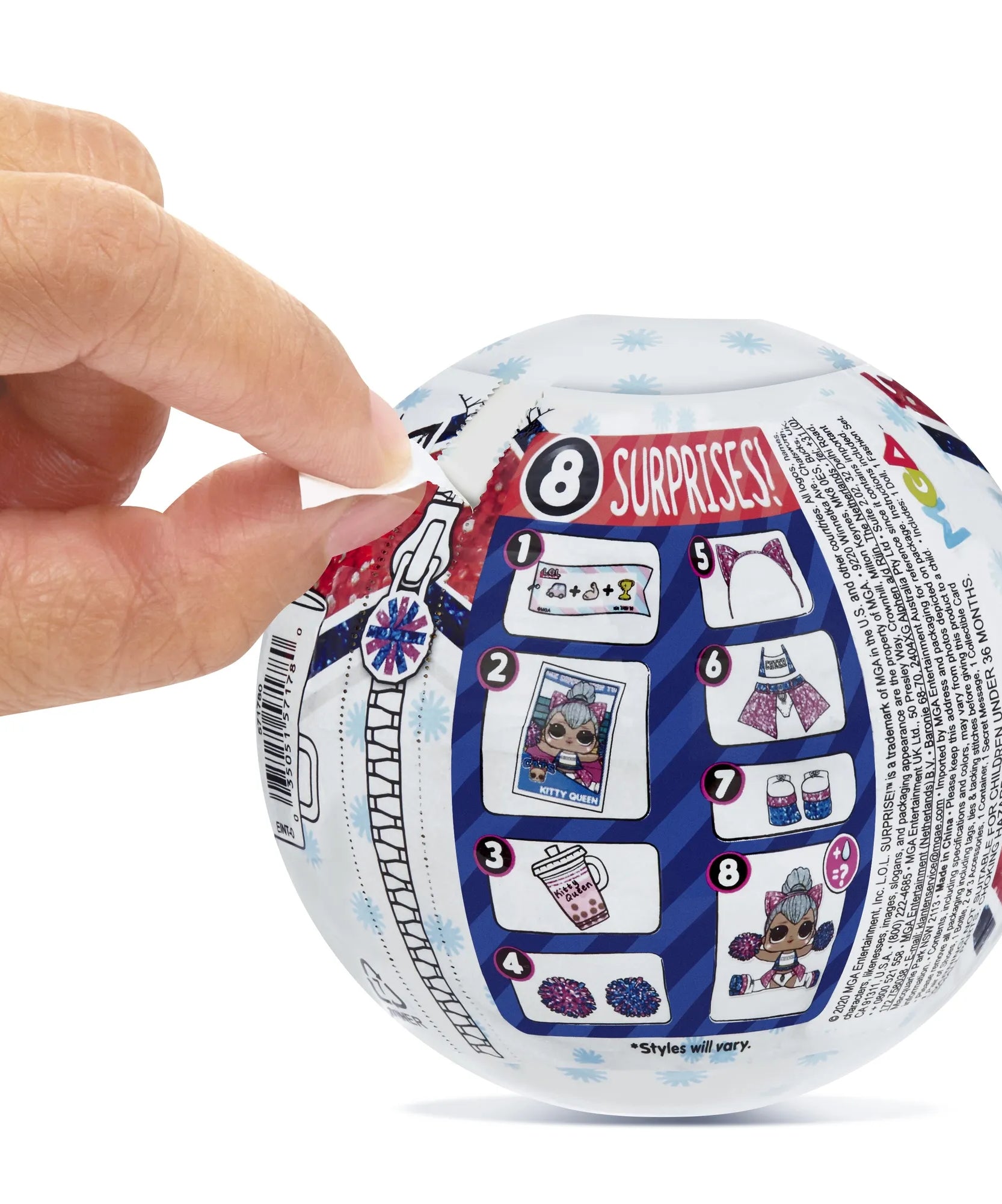 L.O.L. Surprise! All-Star B.B.s Cheer Girls – Series 2 | 8 Surprises Inside | Sparkly Cheerleader Doll with Accessories & Uniform | Styles May Vary | Collectible Sports-Themed Surprise Ball for Kids