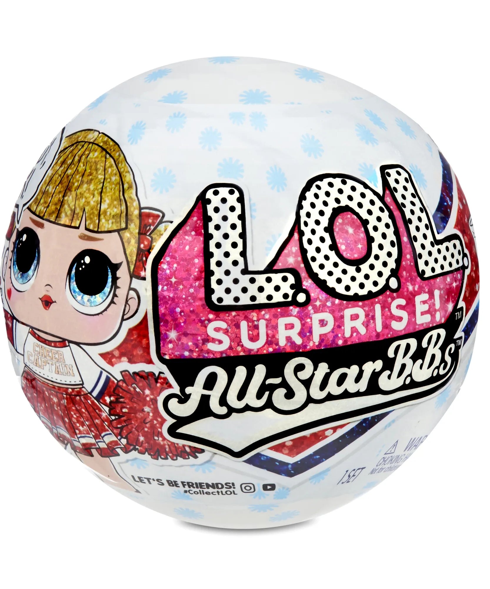 L.O.L. Surprise! All-Star B.B.s Cheer Girls – Series 2 | 8 Surprises Inside | Sparkly Cheerleader Doll with Accessories & Uniform | Styles May Vary | Collectible Sports-Themed Surprise Ball for Kids