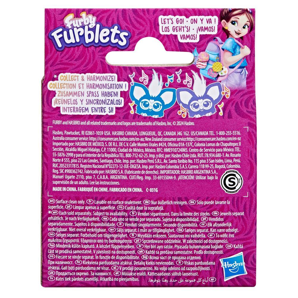 Hasbro Furby Furblets Loo-Lay Mini Electronic Plush Toy – Gamer Sound Plush Keychain with 45+ Sounds & Music | Chiptune Edition with Removable Clip | Ages 6+