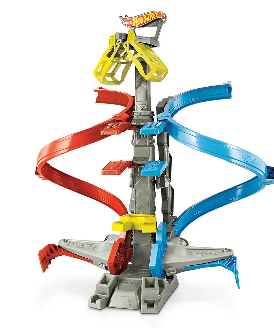Hot Wheels Stunt Tracks Loop & Launch Track Set with Adjustable 2-Foot-Tall Loop, High-Speed Stunt Racing, and 1 Hot Wheels Car for Kids 5+ Years | GRW39