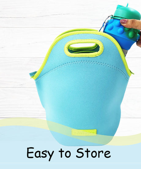 Scoobies Neoprene Lunch Bag - 4mm Thick Insulated, Keeps Food Warm/Cool for 2-5 Hours, Ice Pack Compatible