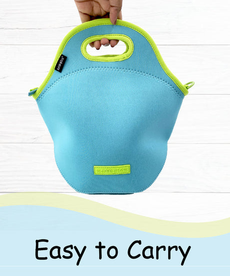 Scoobies Neoprene Lunch Bag - 4mm Thick Insulated, Keeps Food Warm/Cool for 2-5 Hours, Ice Pack Compatible