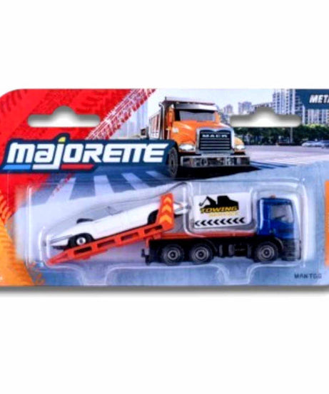 Majorette City Trailers Die-Cast Vehicle Set with Trailer – Metal Miniature Toy Vehicles | 6 Assorted Variants | Moving Parts | 13cm Collectible Toy Cars for Kids 3+ Years