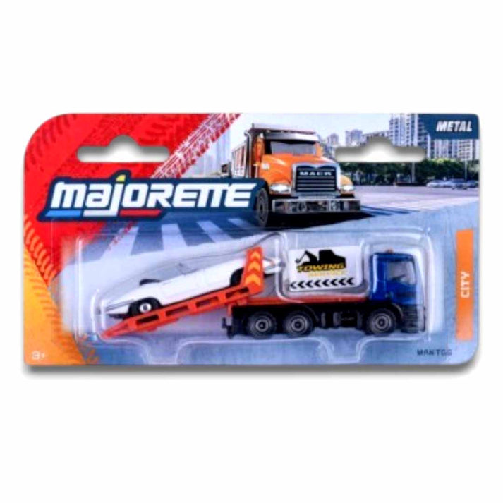 Majorette City Trailers Die-Cast Vehicle Set with Trailer – Metal Miniature Toy Vehicles | 6 Assorted Variants | Moving Parts | 13cm Collectible Toy Cars for Kids 3+ Years
