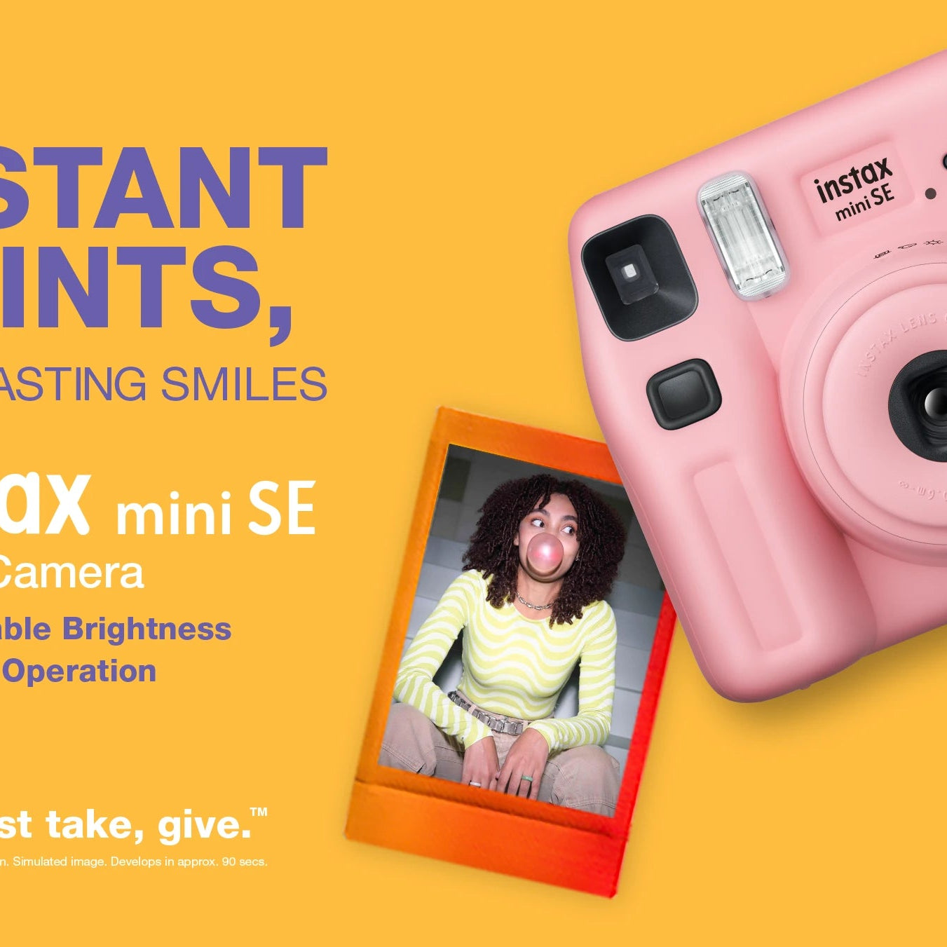 Fujifilm Instax Mini SE Instant Camera Fun Pack with Glossy Film – Stylish & Compact Instant Photo Bundle | Perfect for Gifting | Includes Film Pack & Accessories