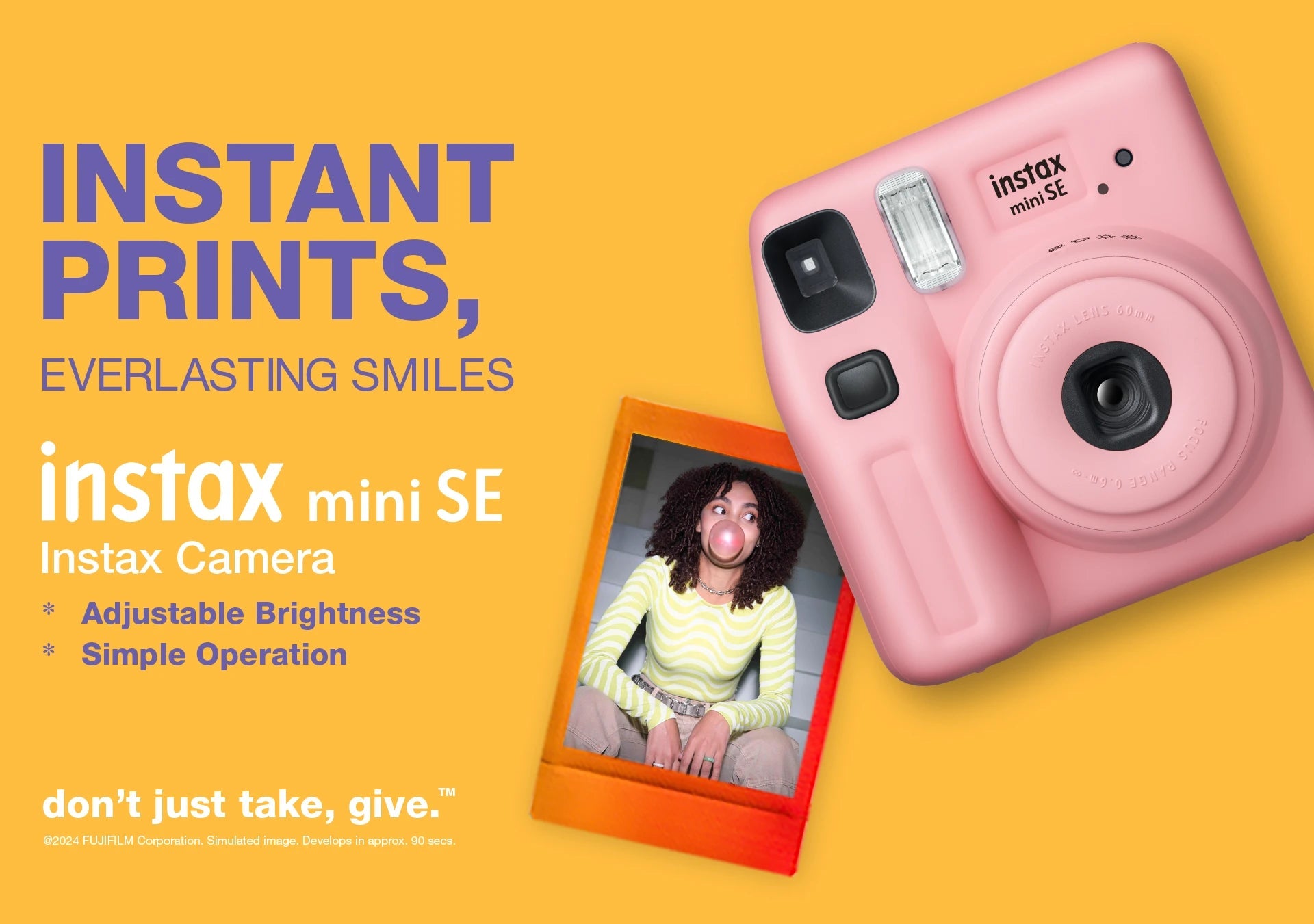 Fujifilm Instax Mini SE Instant Camera Fun Pack with Glossy Film – Stylish & Compact Instant Photo Bundle | Perfect for Gifting | Includes Film Pack & Accessories